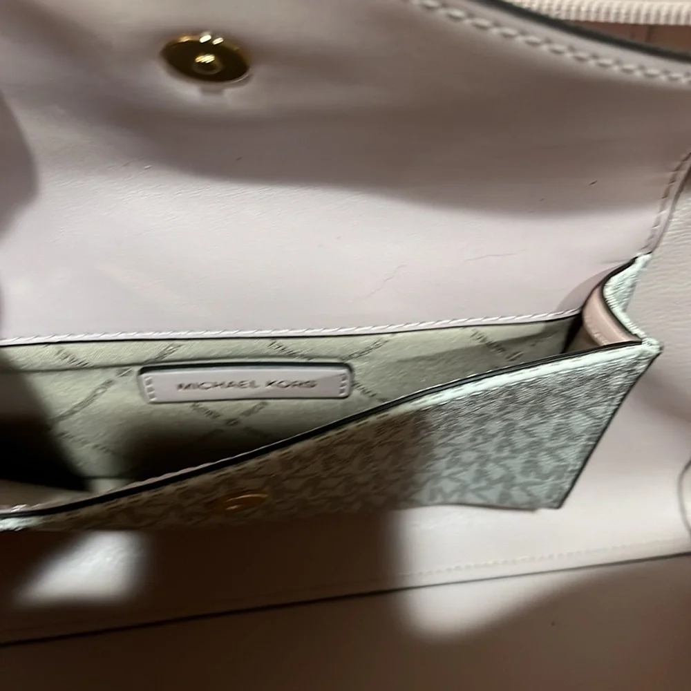 Michael Kors Charlotte Large 3-in-1 Tote Crossbody Handbag Leather Powder Blush - Picture 8 of 11